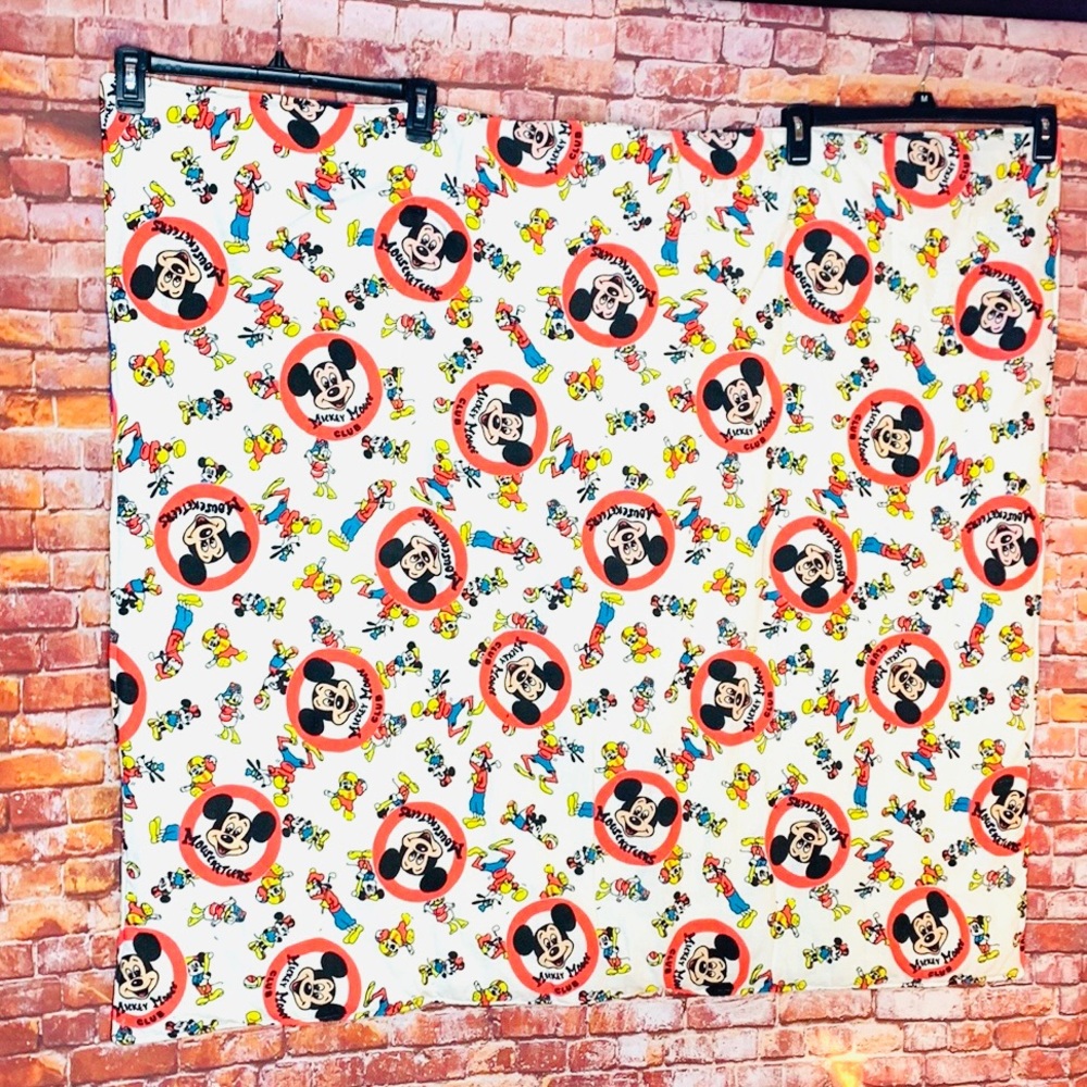 Vintage Handmade Patchwork Mickey Mouse Disney Baby Blanket - Picture 3 of 10